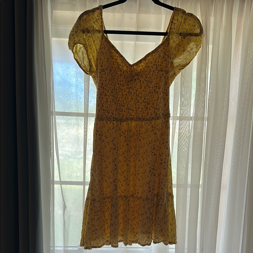Hollister Yellow Floral Mini Dress